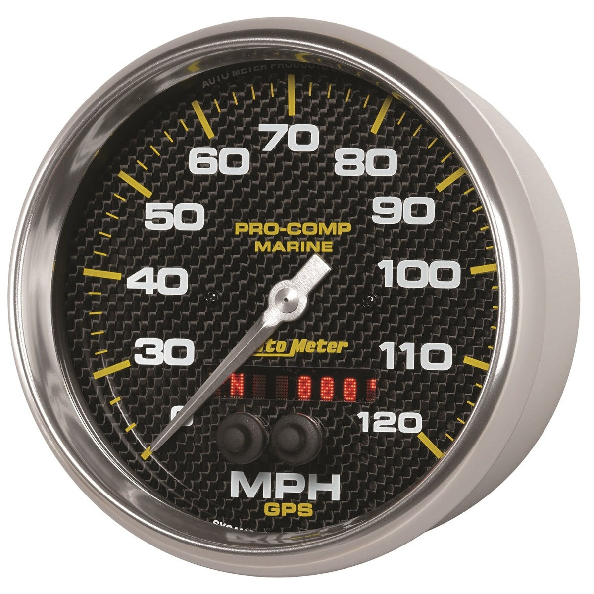 AutoMeter Products 200646-40 Gauge; Speedometer; 5in.; 120mph; GPS; Marine Carbon Fiber