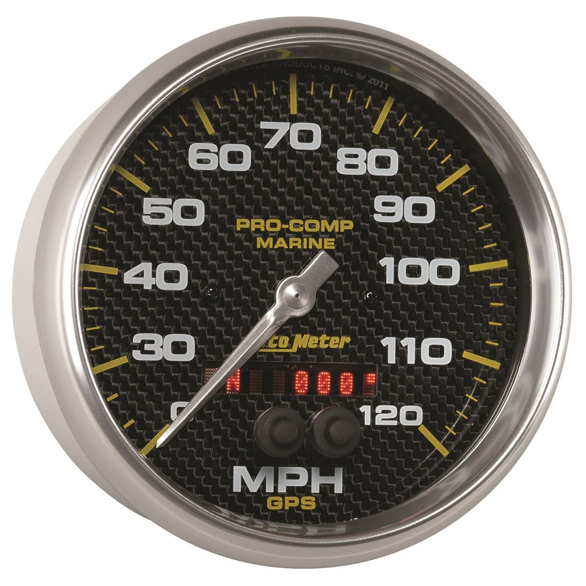 AutoMeter Products 200646-40 Gauge; Speedometer; 5in.; 120mph; GPS; Marine Carbon Fiber