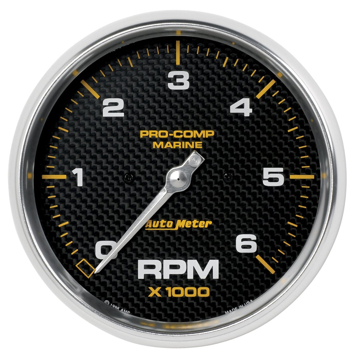 AutoMeter Products 200750-40 Tachometer Gauge Marine Carbon Fiber 5, 6K RPM