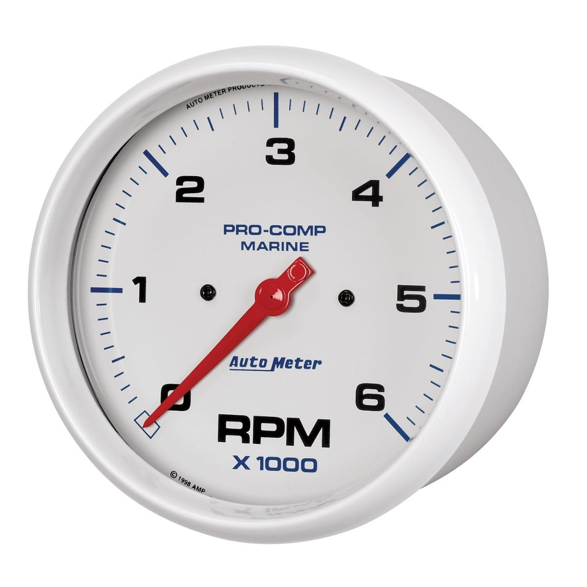 AutoMeter Products 200750 Tachometer Gauge, Marine White 5, 6000 RPM