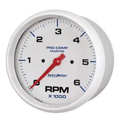 AutoMeter Products 200750 Tachometer Gauge, Marine White 5, 6000 RPM
