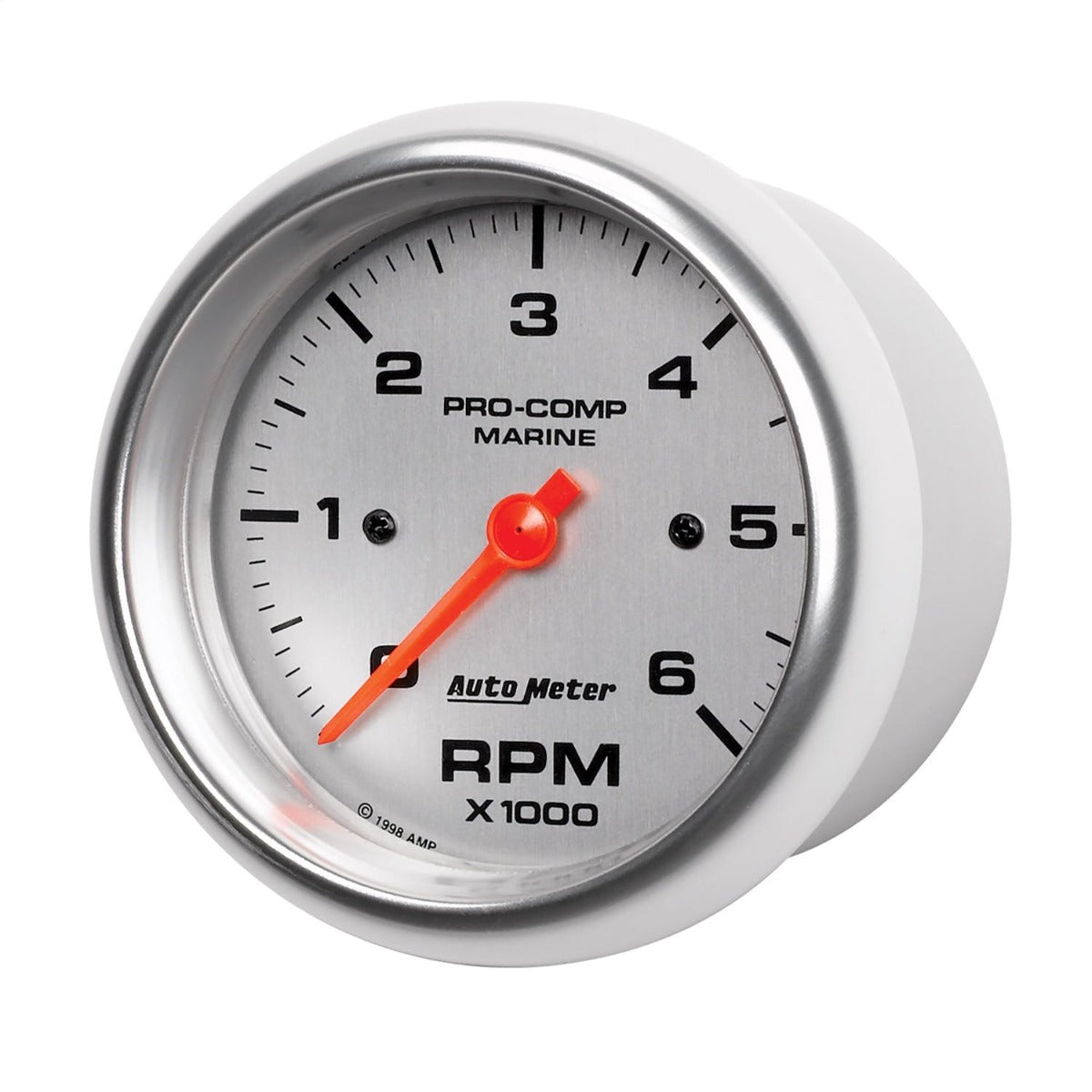 AutoMeter Products 200752-33 Tachometer Gauge, Marine Silver 3 3/8, 6K RPM