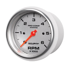 AutoMeter Products 200752-33 Tachometer Gauge, Marine Silver 3 3/8, 6K RPM