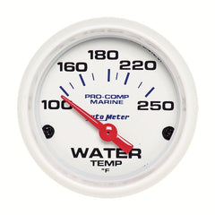 AutoMeter Products 200762 Gauge; Water Temp; 2 1/16in.; 100-250? F; Electric; Marine White