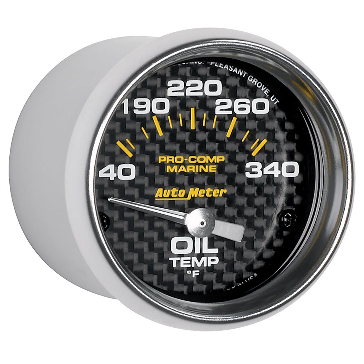 AutoMeter Products 200764-40 Oil Temperature Gauge, Electric-Marine Carbon Fiber 2 1/16 140-300? F