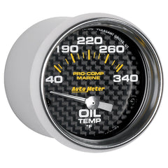 AutoMeter Products 200764-40 Oil Temperature Gauge, Electric-Marine Carbon Fiber 2 1/16 140-300? F
