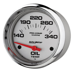AutoMeter Products 200765-35 Oil Temperature Gauge, Electric-Marine Chrome 2 5/8 140-300? F