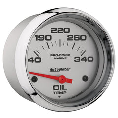 AutoMeter Products 200765-35 Oil Temperature Gauge, Electric-Marine Chrome 2 5/8 140-300? F