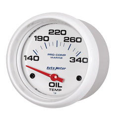 AutoMeter Products 200765 Oil Temperature Gauge, Electric-Marine White 2 5/8 140-300? F