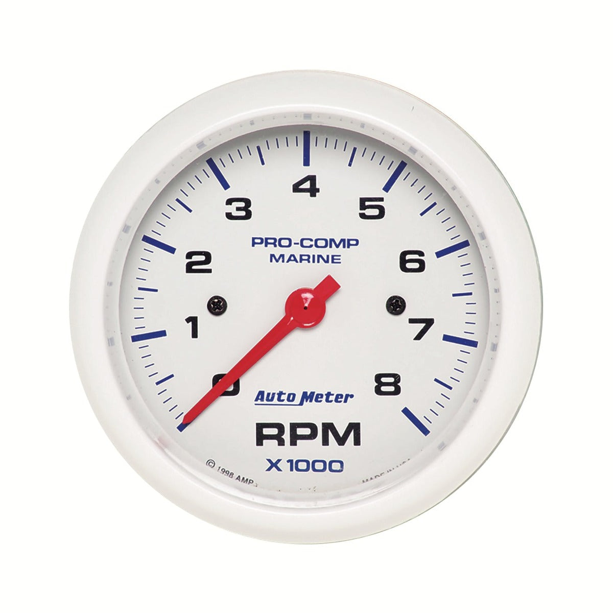 AutoMeter Products 200779 Tachometer Gauge, Marine White 3 3/8, 8K RPM