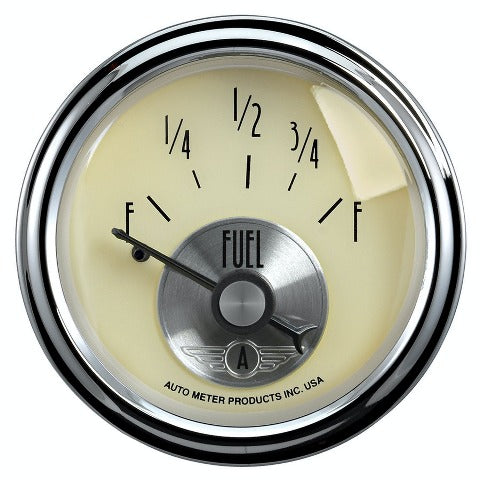 AutoMeter Products 2013 2-1/16 Fuel Level 0-90 ohms, SSE, Prestige White