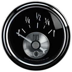 AutoMeter Products 2014 2-1/16 Fuel Level 0-90 ohms, SSE, Prestige Black