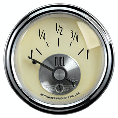AutoMeter Products 2017 GAUGE; FUEL LEVEL; 2 1/16in.; 240 ohm E TO 33 ohm F; ELEC; PRESTIGE ANTQ. IVORY