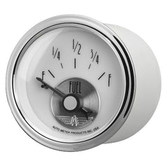 AutoMeter Products 2018 Gauge; Fuel Level; 2 1/16in.; 240 ohm E-33 ohm F; Elec; Prestige Pearl