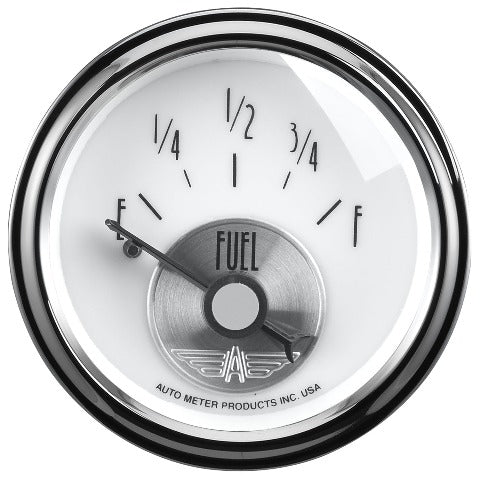AutoMeter Products 2018 Gauge; Fuel Level; 2 1/16in.; 240 ohm E-33 ohm F; Elec; Prestige Pearl