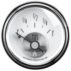 AutoMeter Products 2018 Gauge; Fuel Level; 2 1/16in.; 240 ohm E-33 ohm F; Elec; Prestige Pearl