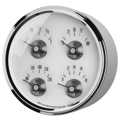 AutoMeter Products 2019 Gauge; Quad; 5in.; 240 ohm E-33 ohm F; Elec; Prestige Pearl