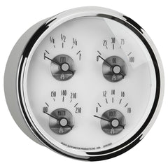 AutoMeter Products 2019 Gauge; Quad; 5in.; 240 ohm E-33 ohm F; Elec; Prestige Pearl