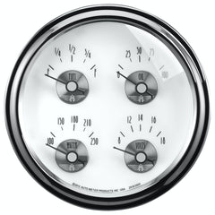 AutoMeter Products 2019 Gauge; Quad; 5in.; 240 ohm E-33 ohm F; Elec; Prestige Pearl