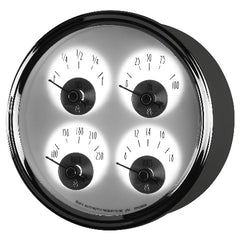 AutoMeter Products 2020 Gauge; Quad; 5in.; 0OE to 90OF; Elec; Prestige Pearl
