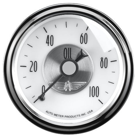 AutoMeter Products 2023 2-1/16 Oil Press 0-100 psi Mech, Prestige Pearl