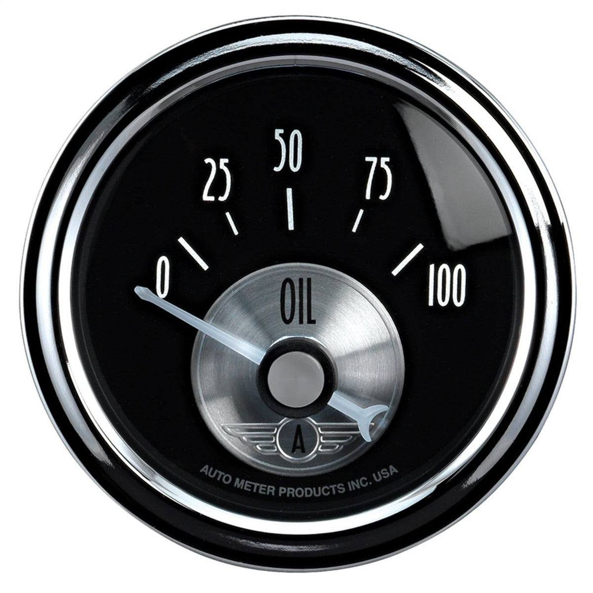 AutoMeter Products 2028 Gauge; Oil Press; 2 1/16in.; 100psi; Elec; Prestige Blk. Diamond