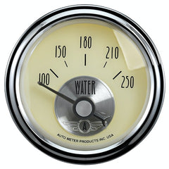 AutoMeter Products 2037 Gauge; Water Temp; 2 1/16in.; 250? F; Elec; Prestige Antq. Ivory