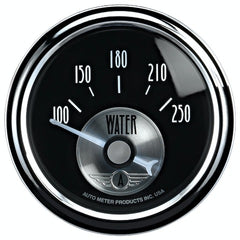 AutoMeter Products 2038 Gauge; Water Temp; 2 1/16in.; 250? F; Elec; Prestige Blk. Diamond