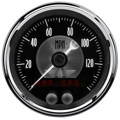AutoMeter Products 2080 GAUGE; SPEEDO; 3 3/8in.; 140 MPH; GPS; PRESTIGE BLK. DIAMOND