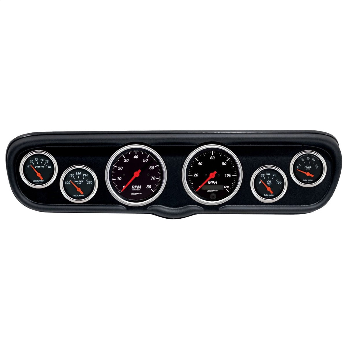 AutoMeter Products 2110-06 6 Gauge Direct-Fit Dash Kit, Ford Mustang 66, Designer Black