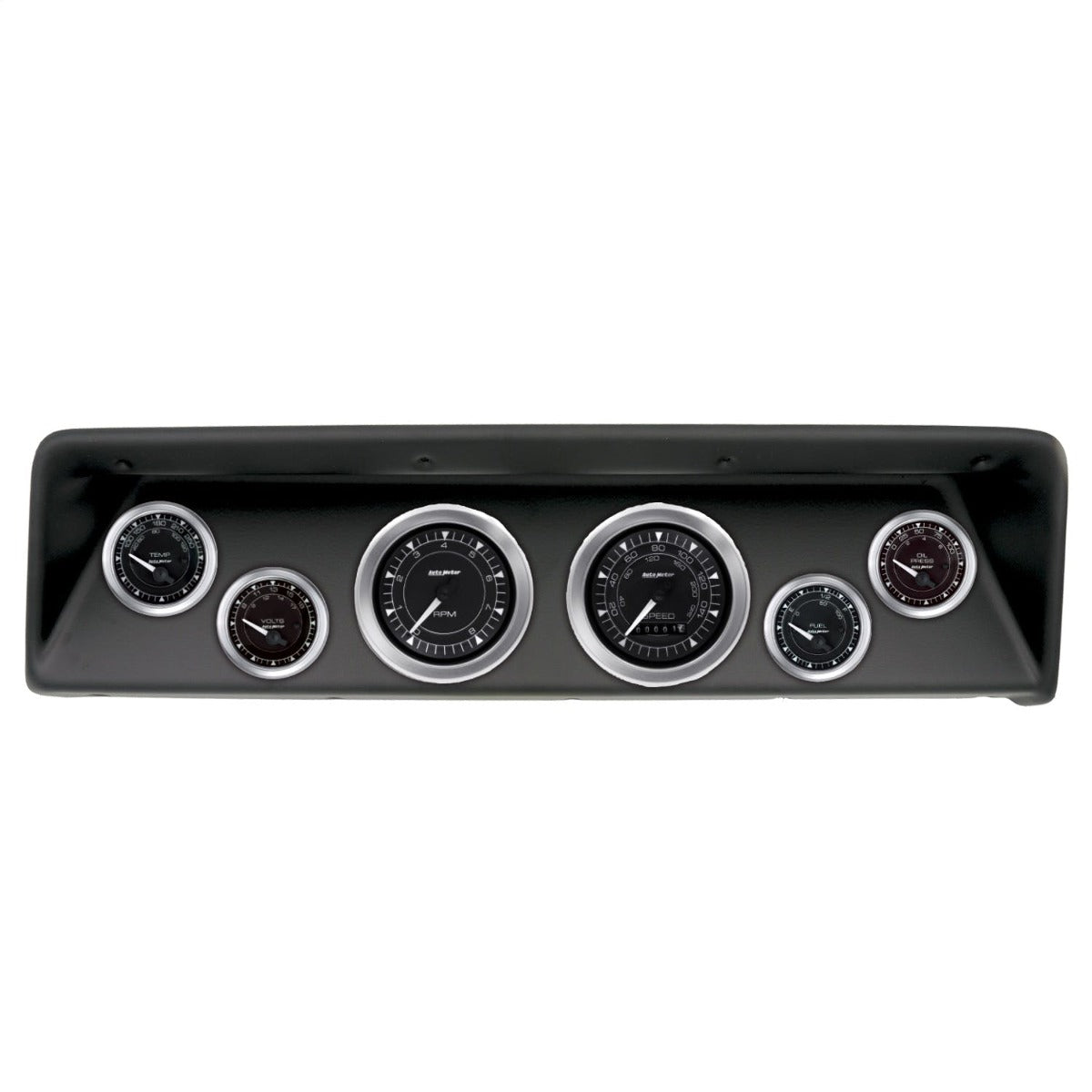 AutoMeter Products 2112-04 6 Gauge Direct-Fit Dash Kit, Chevrolet Nova 66-67, Chrono