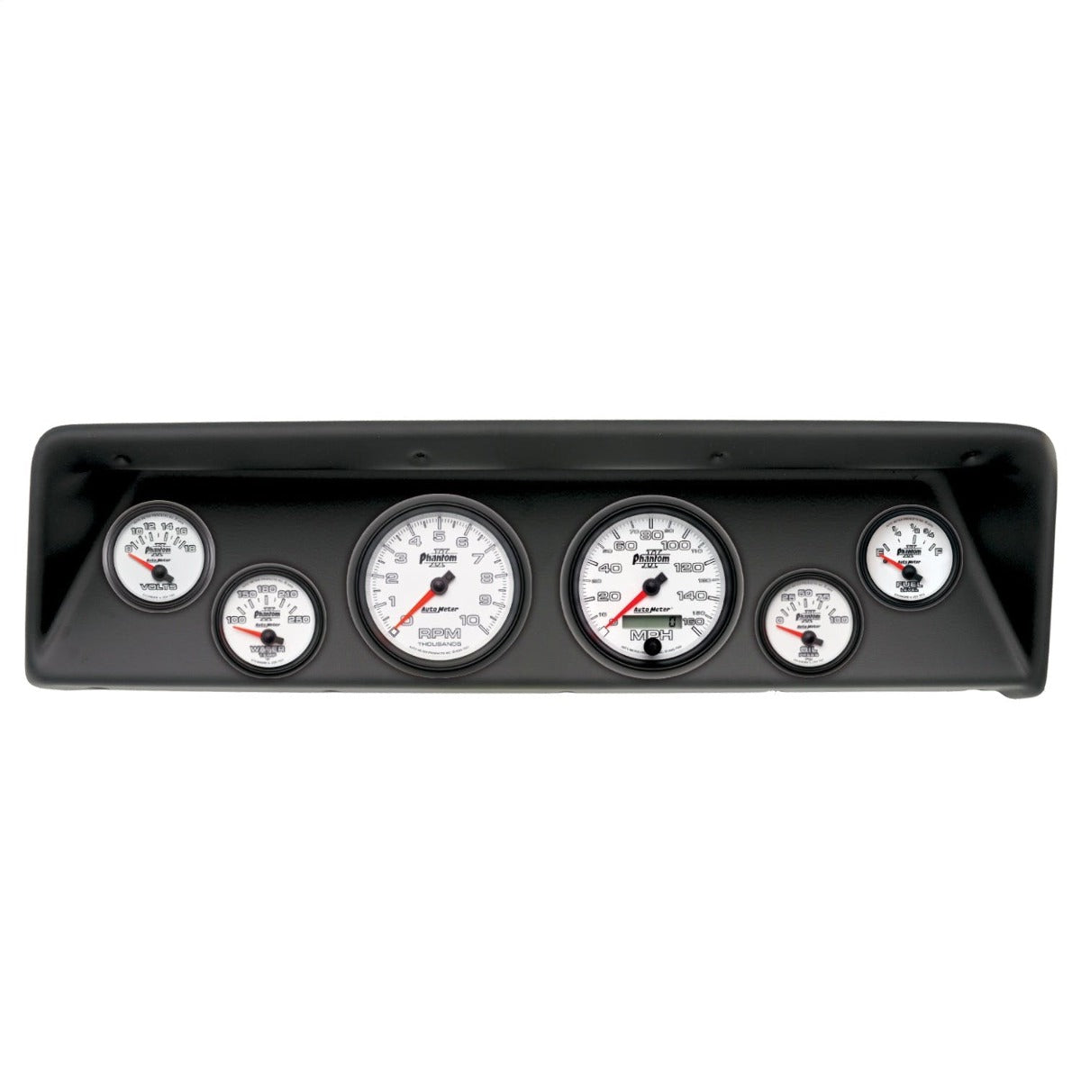 AutoMeter Products 2112-10 6 Gauge Direct-Fit Dash Kit, Chevrolet Nova 66-67, Phantom II