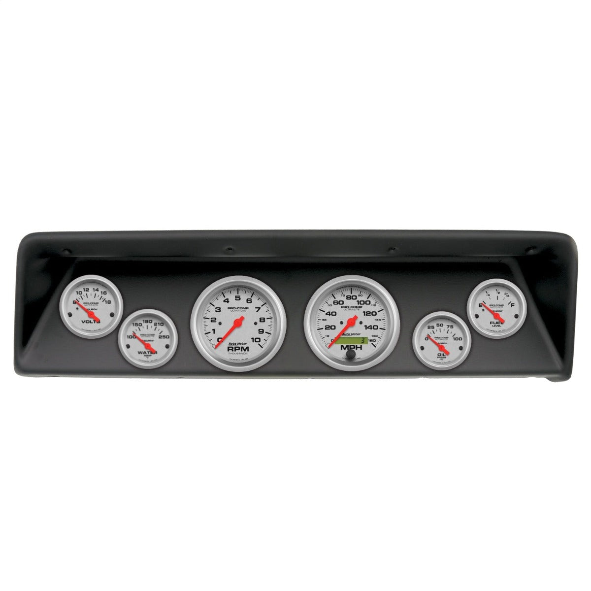 AutoMeter Products 2112-13 6 Gauge Direct-Fit Dash Kit, Chevrolet Nova 66-67, Ultra-Lite