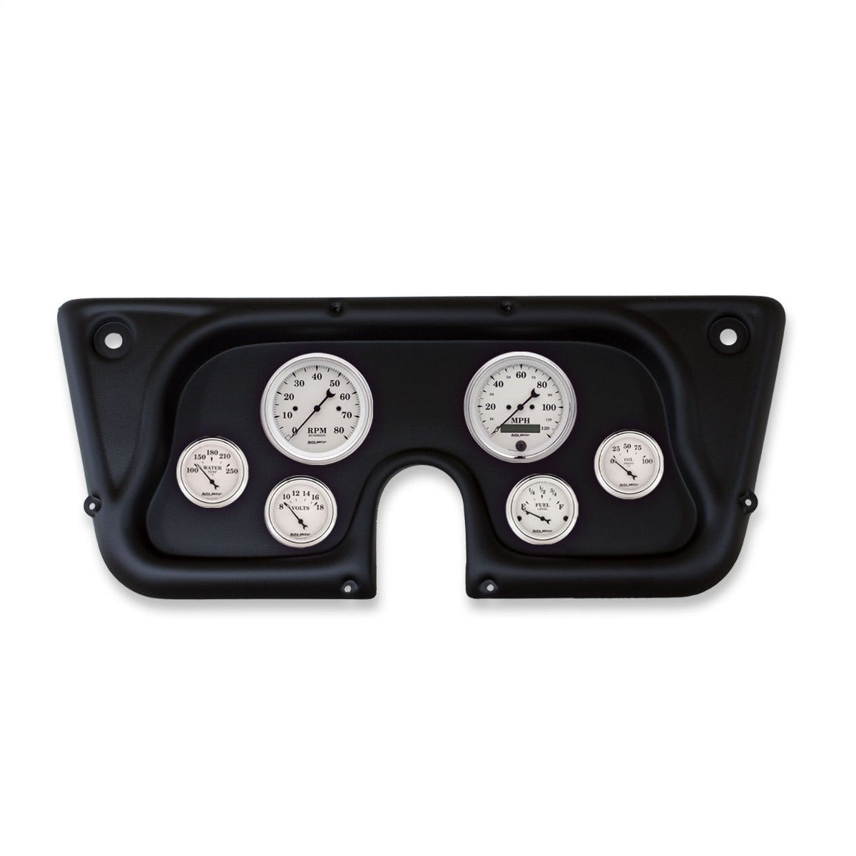 AutoMeter Products 2142-08 6 Gauge Direct-Fit Dash Kit, Chevy Truck C/K/K5/Suburbn 67-72, Old-Tyme White