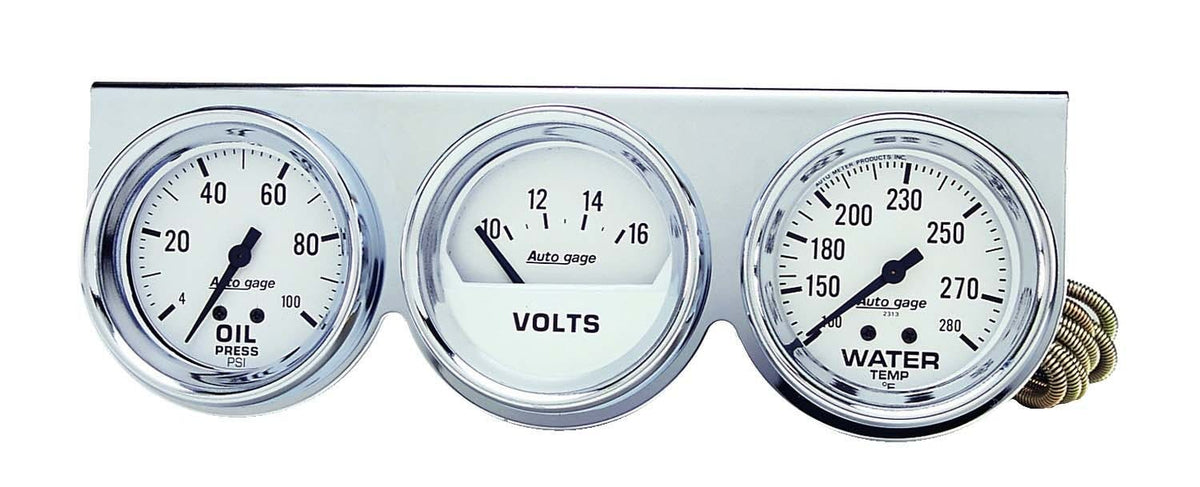 AutoMeter Products 2329 3 Gauge Console Oil/Water/Volt