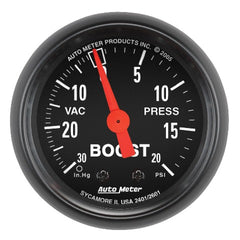 AutoMeter Products 2601 Boost/Vac 30 In. Hg-Vac/ 20 PSI