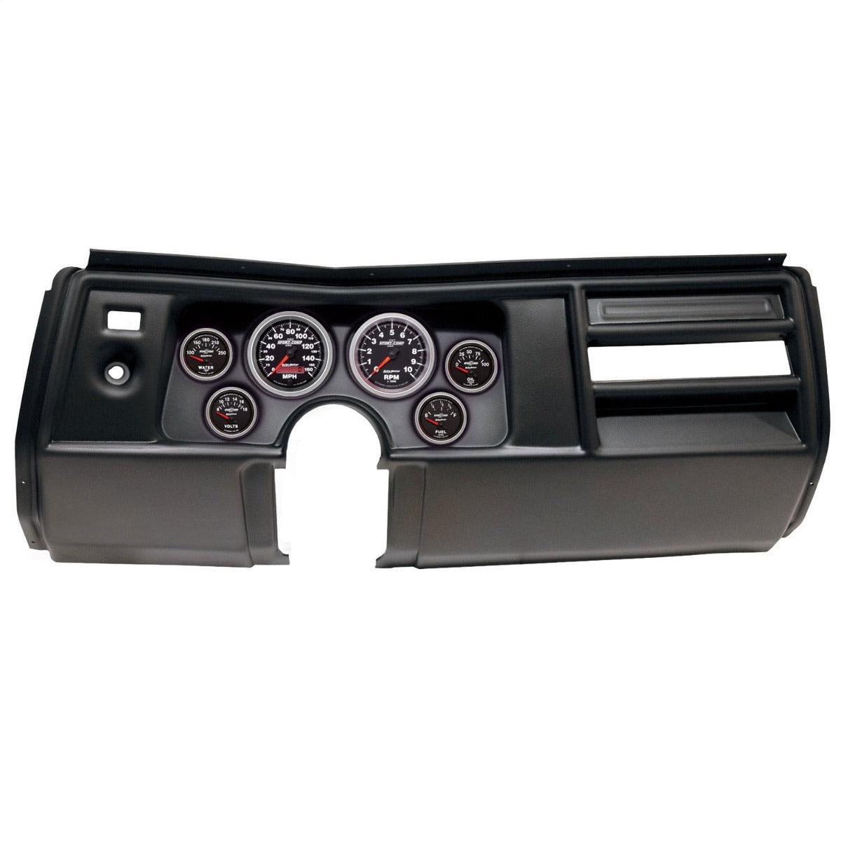 AutoMeter Products 2908-12 6 Gauge Direct-Fit Dash Kit, Chevy Chevelle No Vent 69, Sport-Comp II