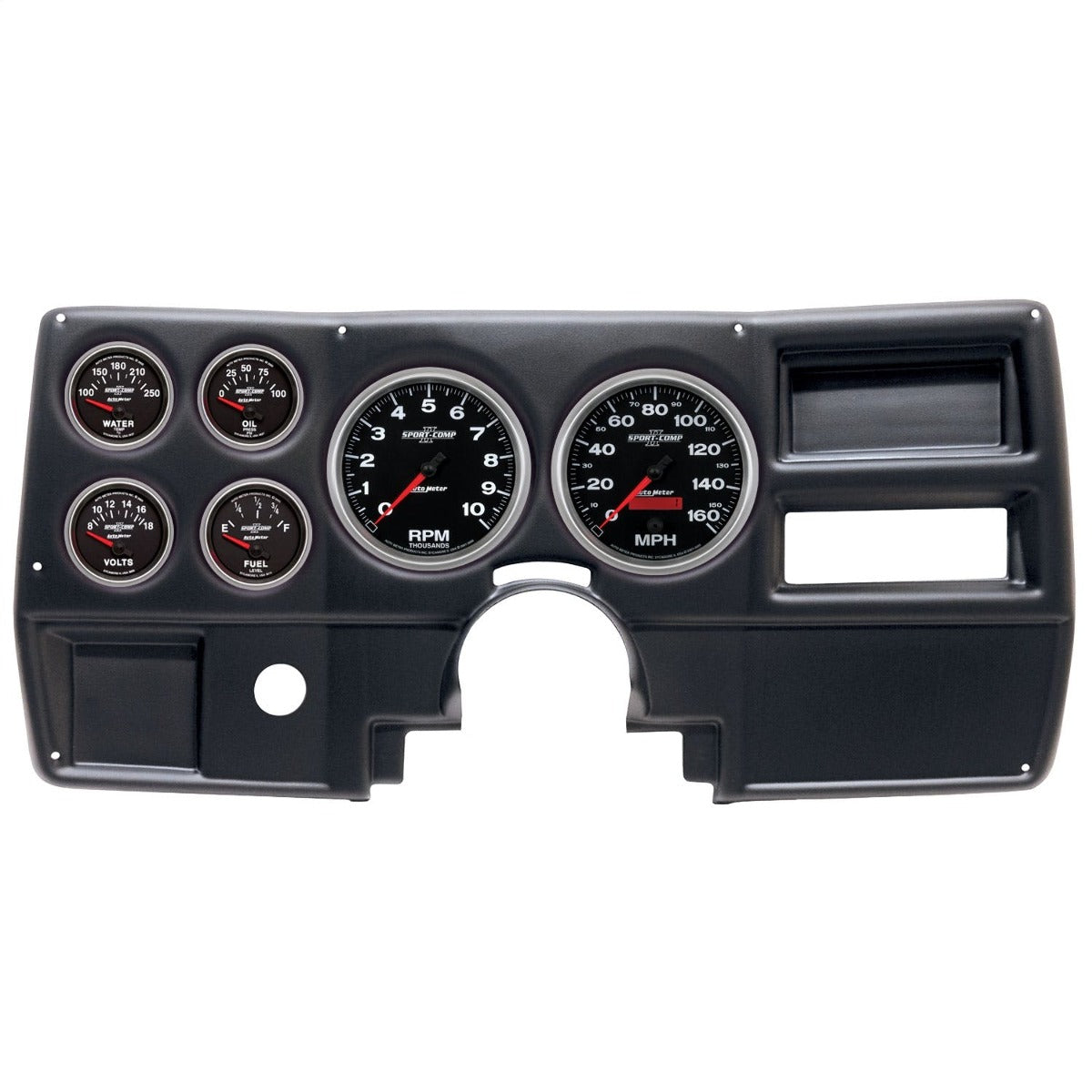 AutoMeter Products 2922-12 6 Gauge Direct-Fit Dash Kit, Chevy/GMC Truck No Vent 84-87, Sport-Comp II
