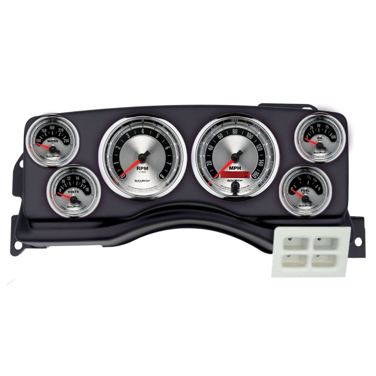 AutoMeter Products 2924-01 6 Gauge Direct-Fit Dash Kit, Ford Mustang 87-89, American Muscle