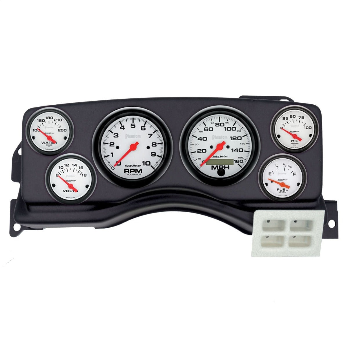 AutoMeter Products 2924-09 6 Gauge Direct-Fit Dash Kit, Ford Mustang 87-89, Phantom