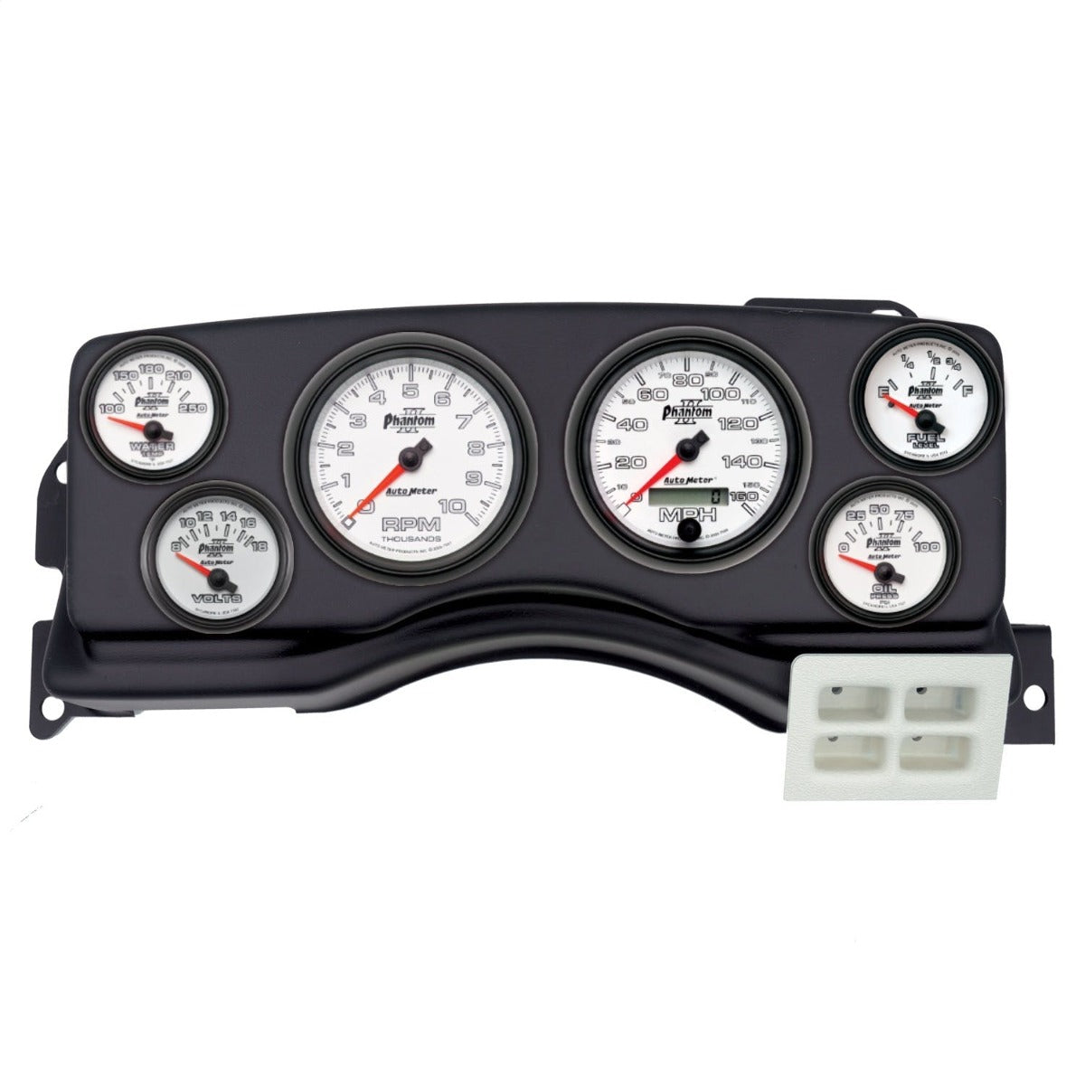 AutoMeter Products 2924-10 6 Gauge Direct-Fit Dash Kit, Ford Mustang 87-89, Phantom II
