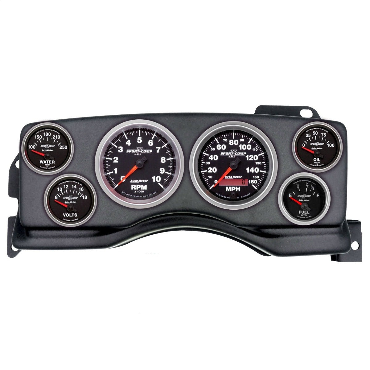 AutoMeter Products 2927-12 6 Gauge Direct-Fit Dash Kit, Ford Mustang 90-93, Sport-Comp II