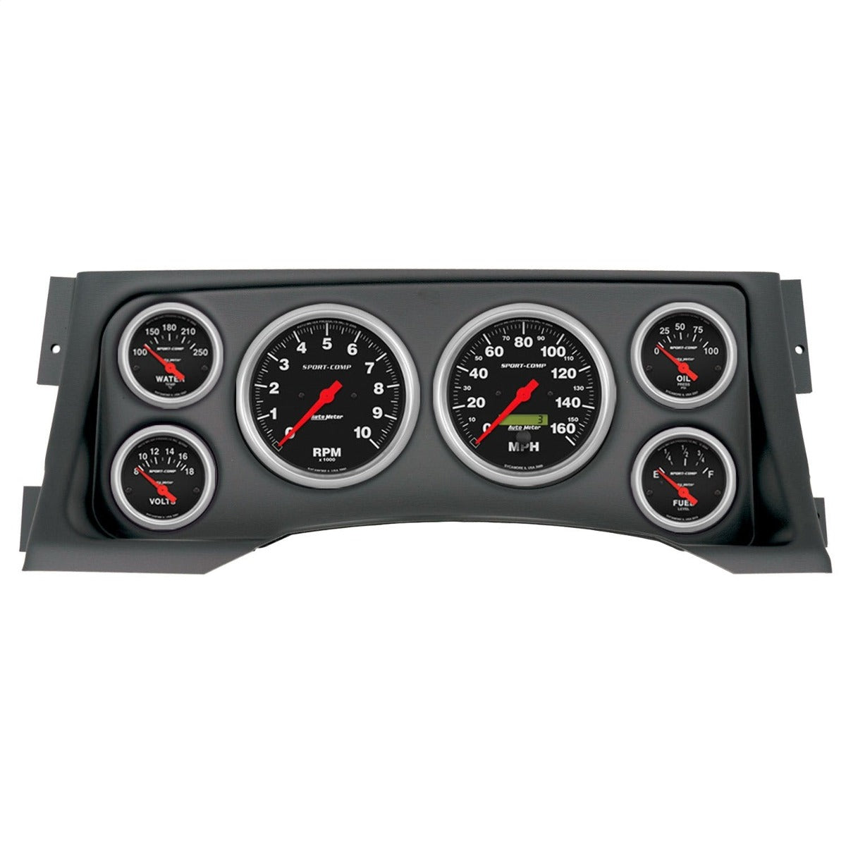 AutoMeter Products 2928-11 6 Gauge Direct-Fit Dash Kit, Chevy/GMC Truck 95-98, Port-Comp