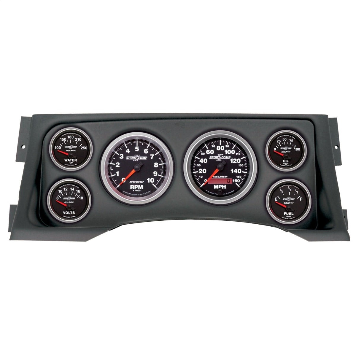 AutoMeter Products 2928-12 6 Gauge Direct-Fit Dash Kit, Chevy/GMC Truck 95-98, Sport-Comp II
