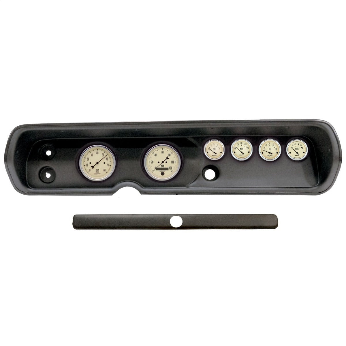 AutoMeter Products 2929-02 6 Gauge Direct-Fit Dash Kit, Chevy Chevell 64-65, Antique Beige
