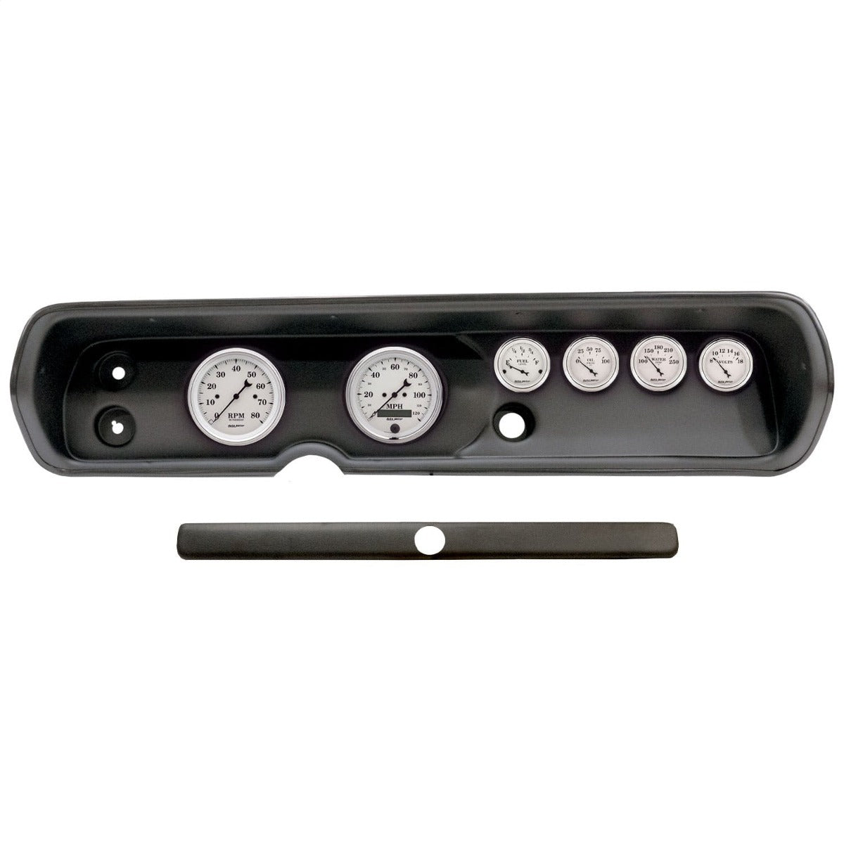 AutoMeter Products 2929-08 6 Gauge Direct-Fit Dash Kit, Chevy Chevell 64-65, Old Tyme White