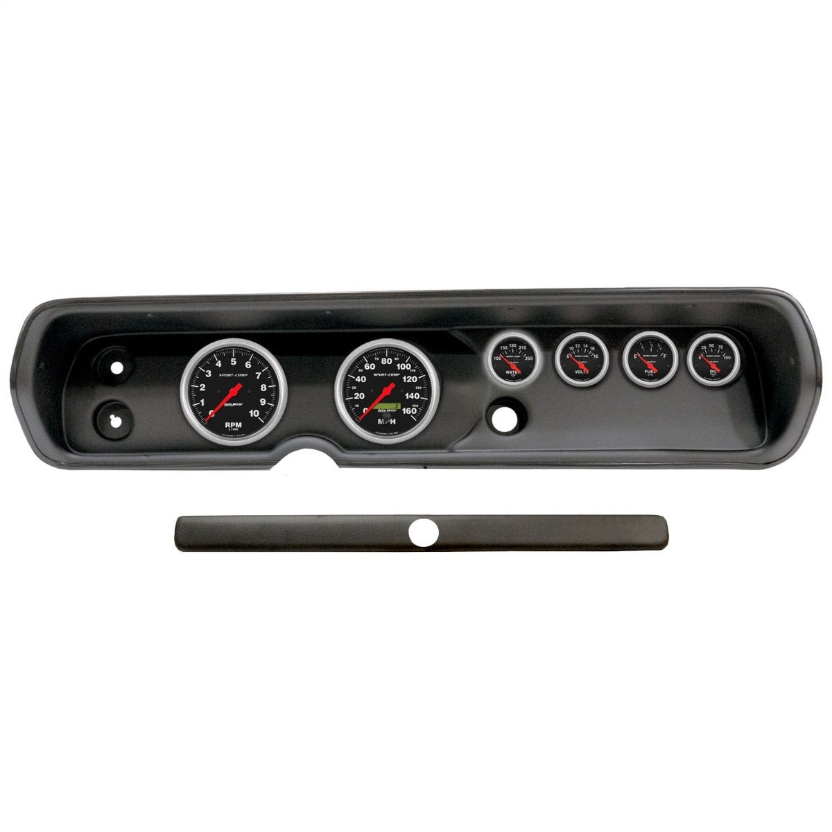 AutoMeter Products 2929-11 6 Gauge Direct-Fit Dash Kit, Chevy Chevell 64-65, Sport-Comp