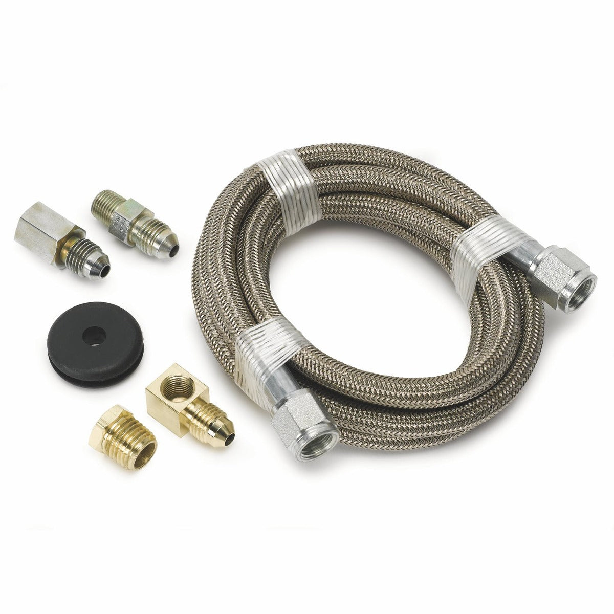 AutoMeter Products 3228 LINE; BRAIDED STAINLESS STEEL; #4 DIA.; 6FT. LENGTH;-4AN AND 1/8in. NPTF FITTING