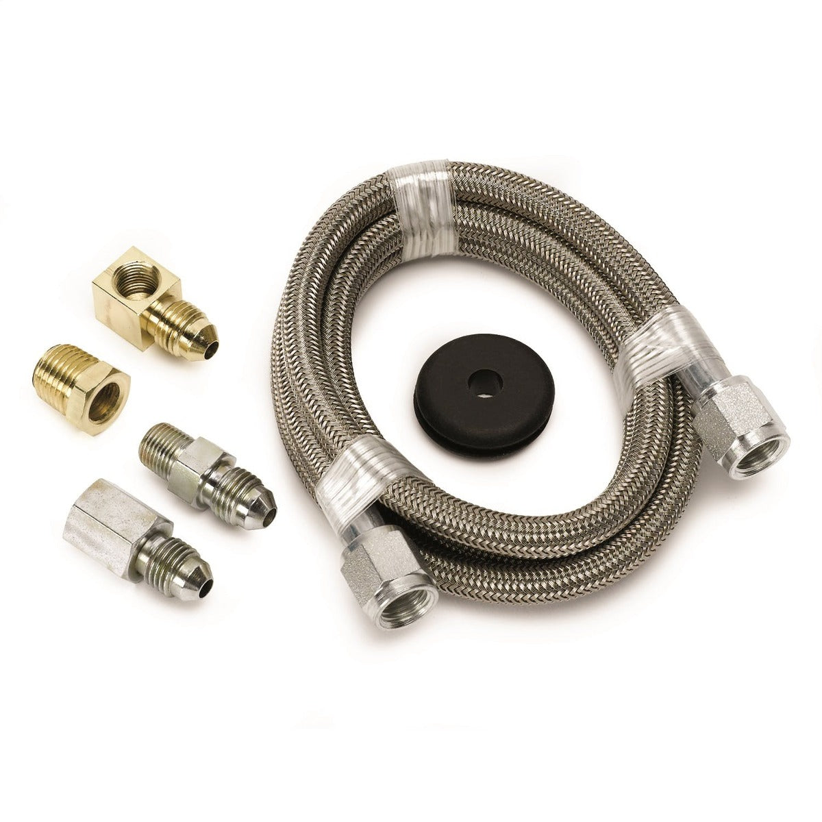 AutoMeter Products 3229 LINE; BRAIDED STAINLESS STEEL; #4 DIA.; 4FT. LENGTH;-4AN AND 1/8in. NPTF FITTING