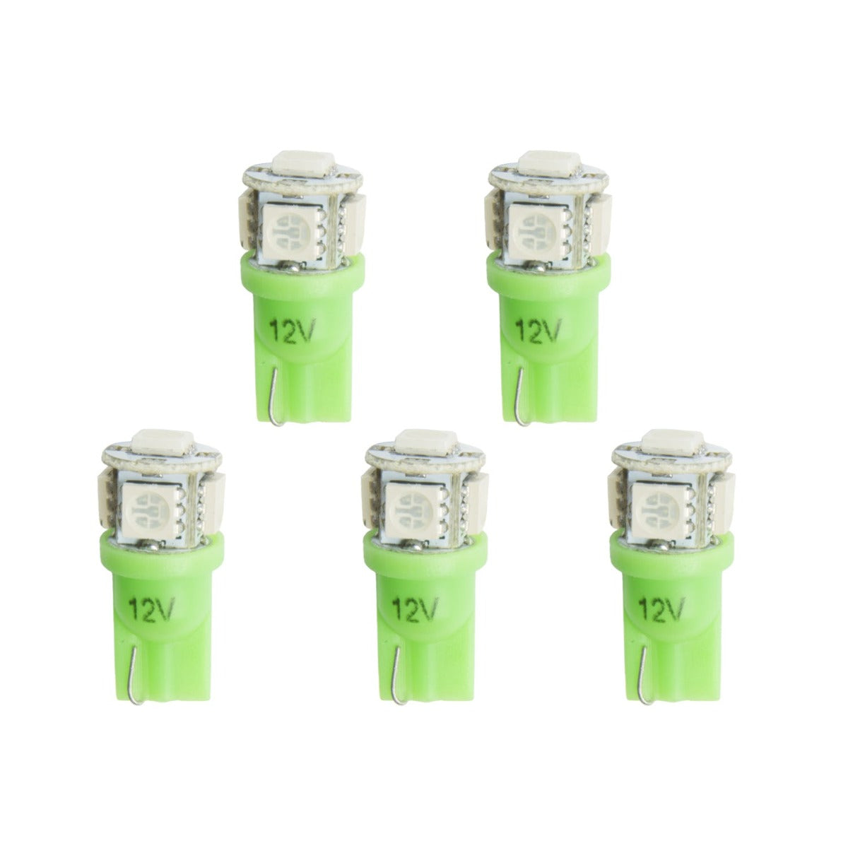 AutoMeter Products 3285-K LED Bulb, Replacement, T3 Wedge, Gteen, 5 Pack